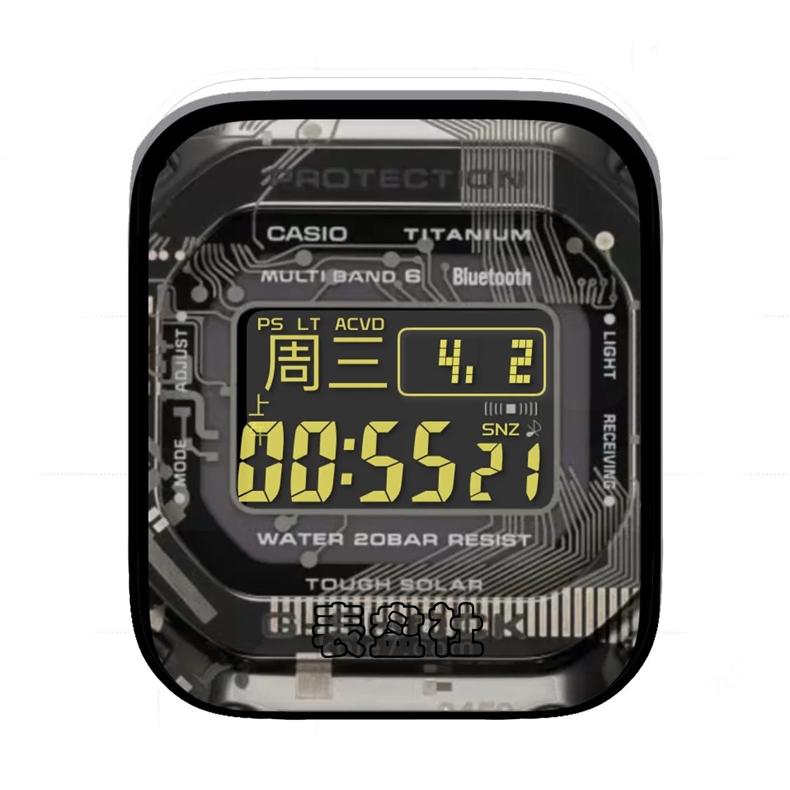 Casio卡西欧电子元器件面板简约数字表盘