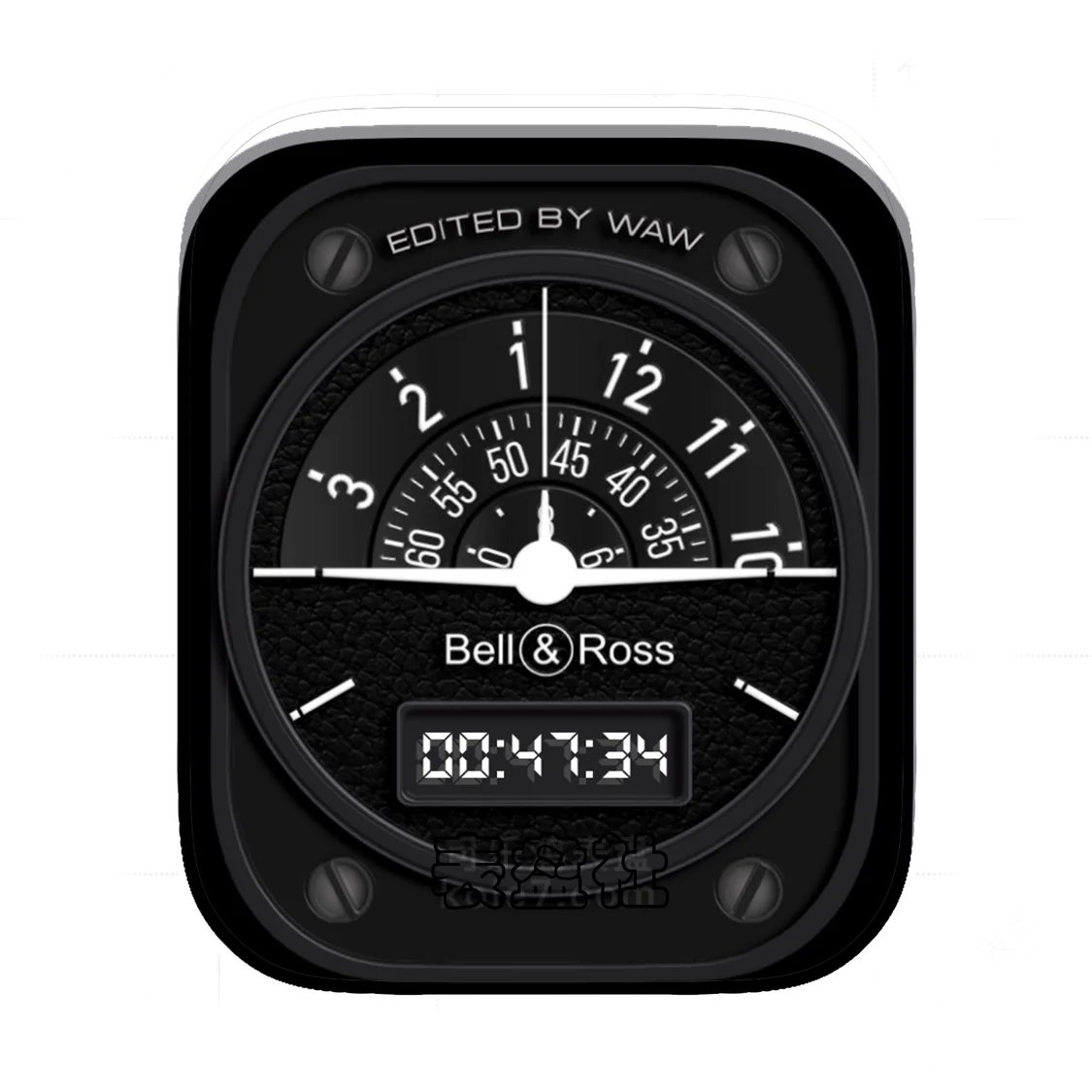 Bell@Ross柏莱士酷黑简约数字Ultra专用表盘