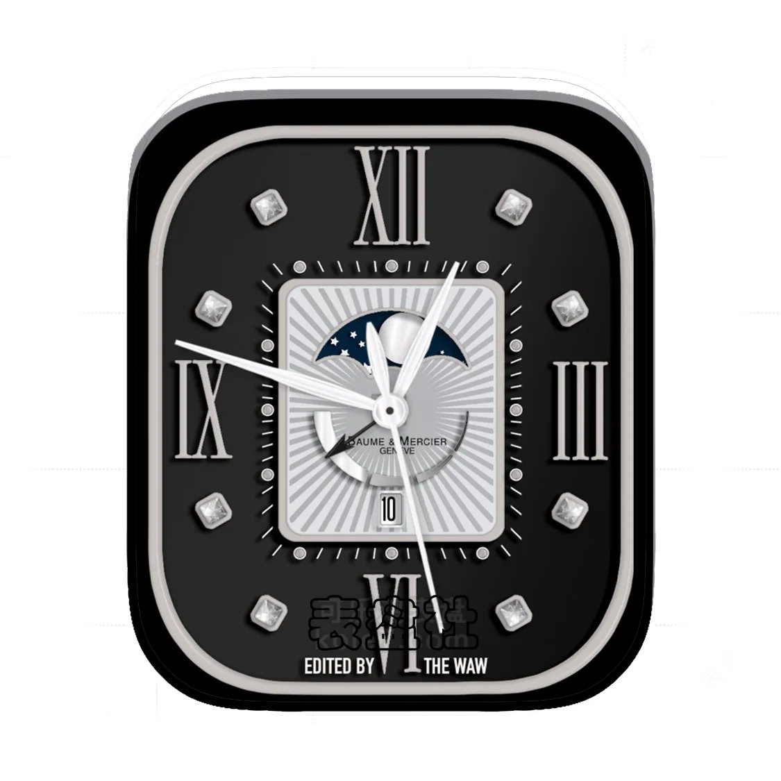 Baume & Mercier名士灰黑罗马数字月相Ultra专用表盘.clock&clock2 76976