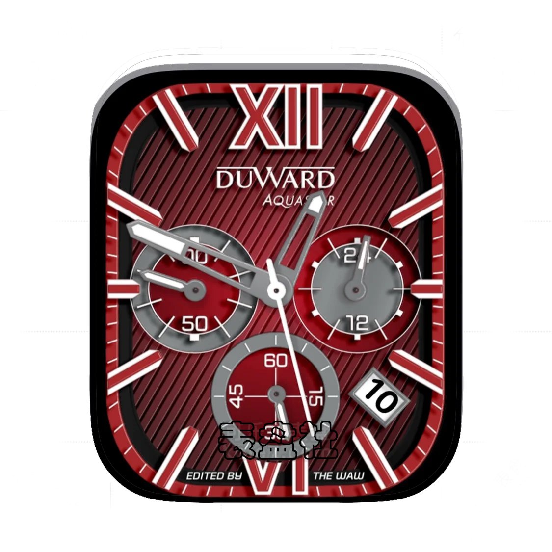 duward迪云拿红底三盘式简约年历Ultra专用表盘