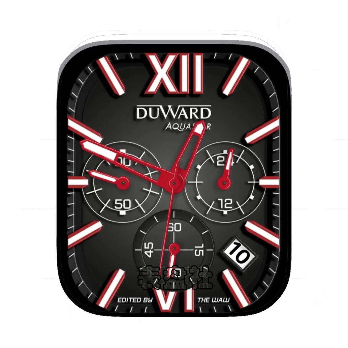 duward迪云拿黑底三盘式简约年Ultra专用表盘