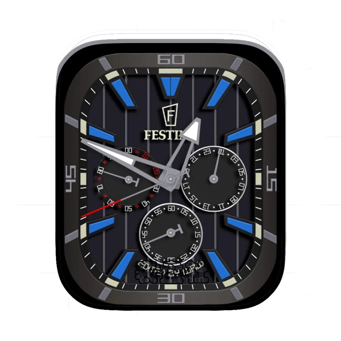 FESTINA法斯蒂纳灰黑三盘式Ultra专用表盘