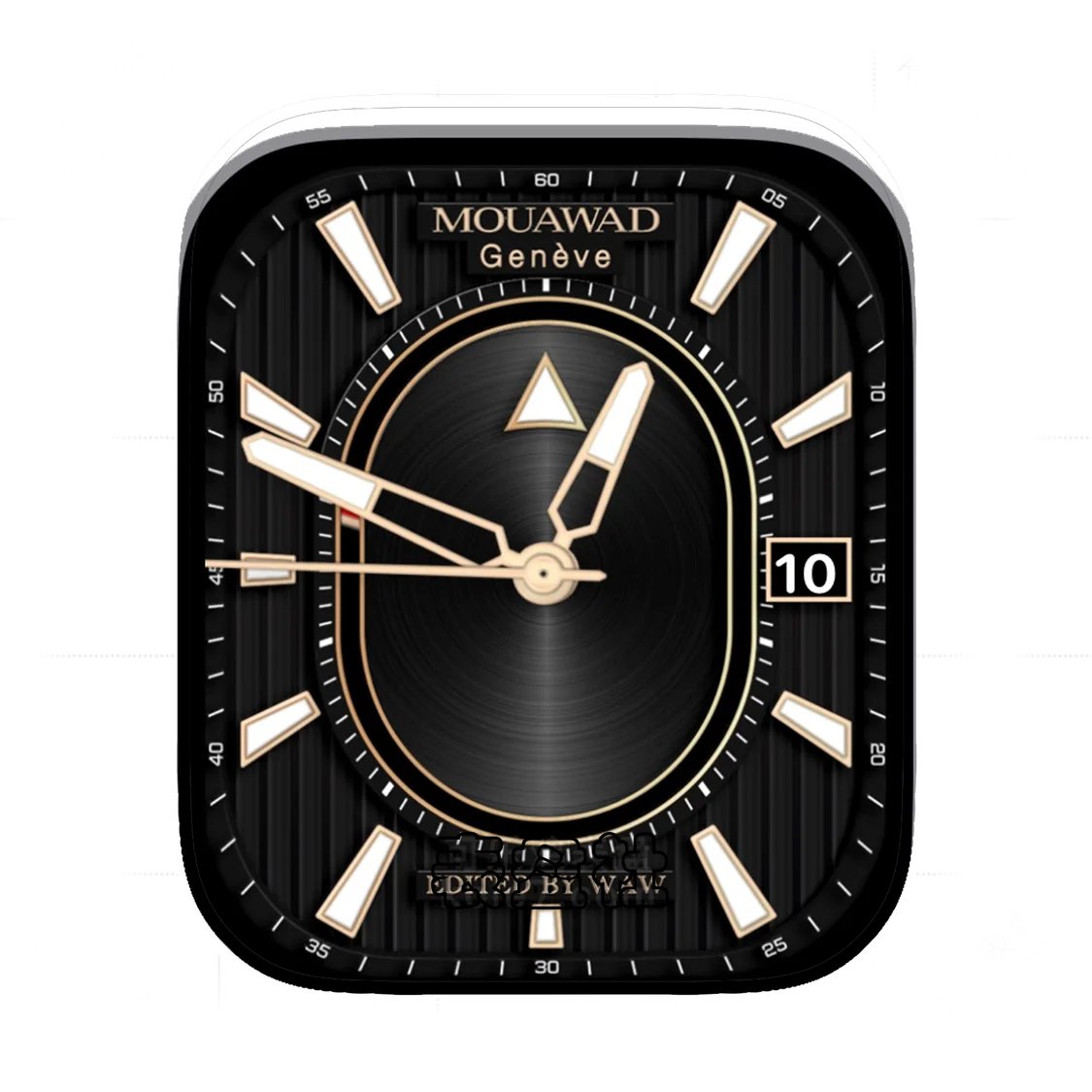 Mouawad ?婉酷黑金属拉丝简约年历Ultra专用表盘