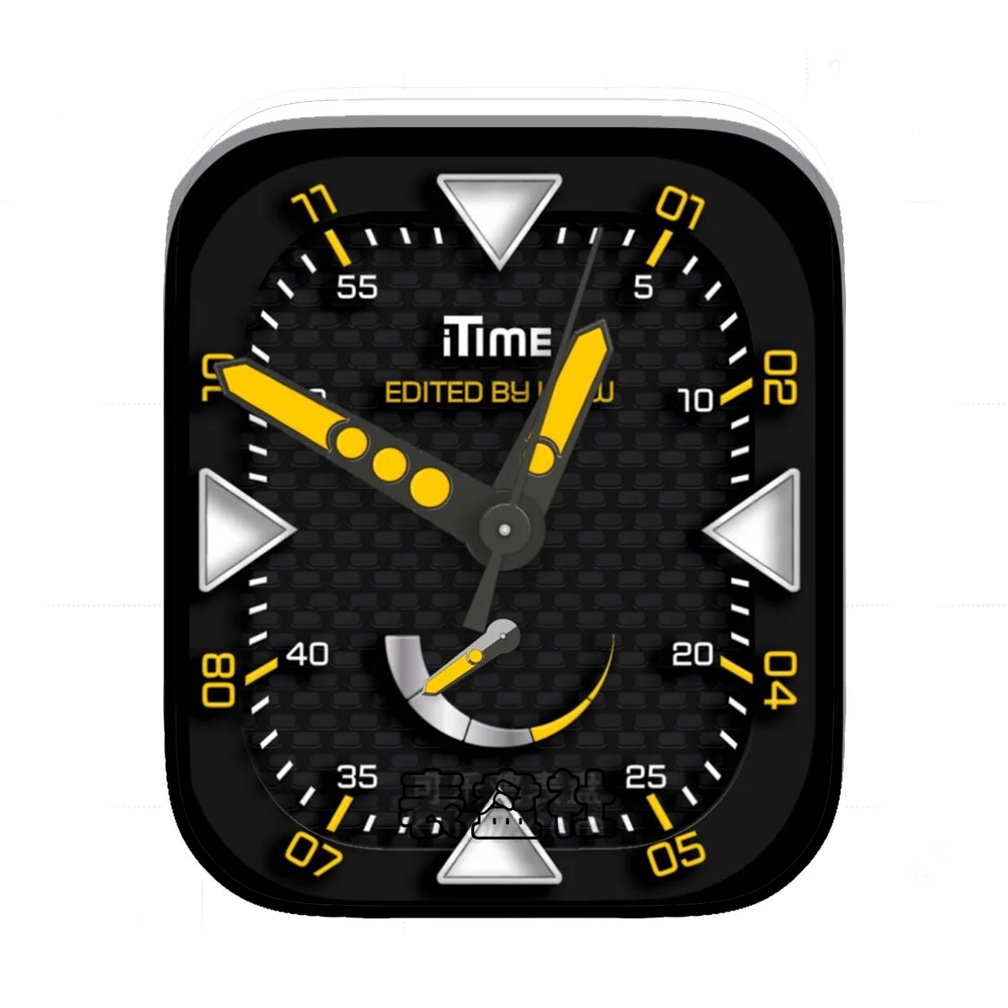 Itime酷黑简约数字Ultra专用表盘.clock&clock2 77027