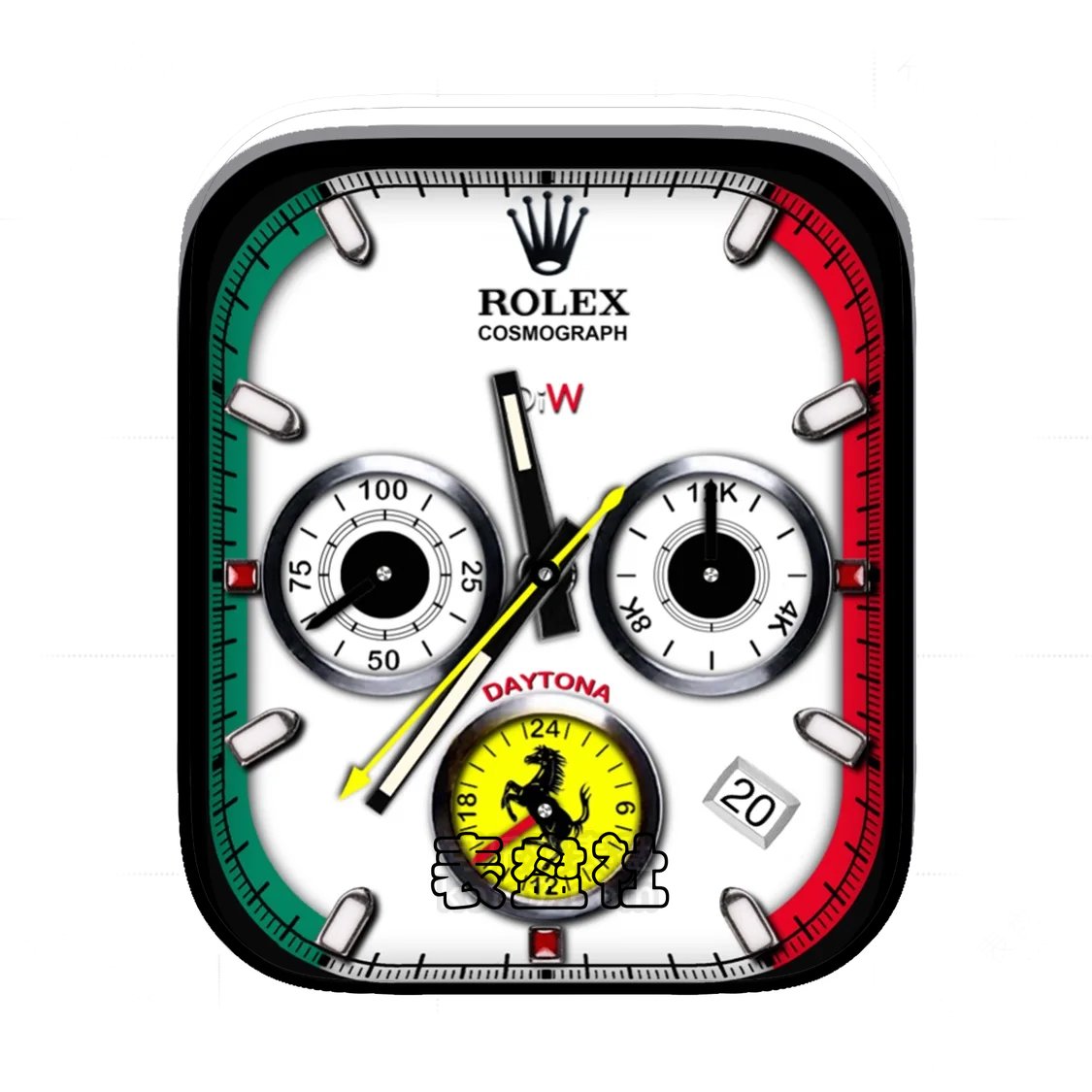 Rolex劳力士&法拉利高级仪表三盘式年历表盘