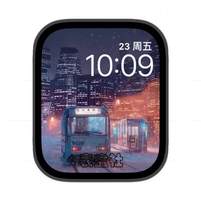 .城市小雪纷纷jpeg苹果手表iwatch壁纸表盘