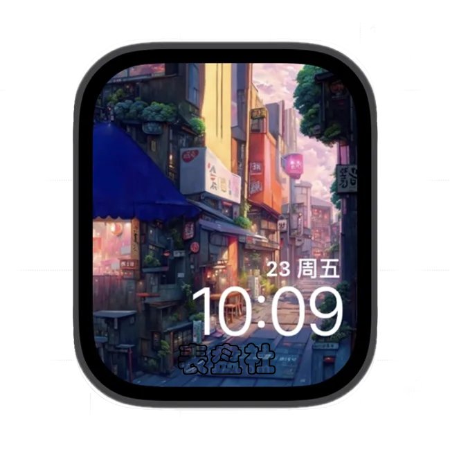 城市街巷苹果手表iwatch壁纸表盘