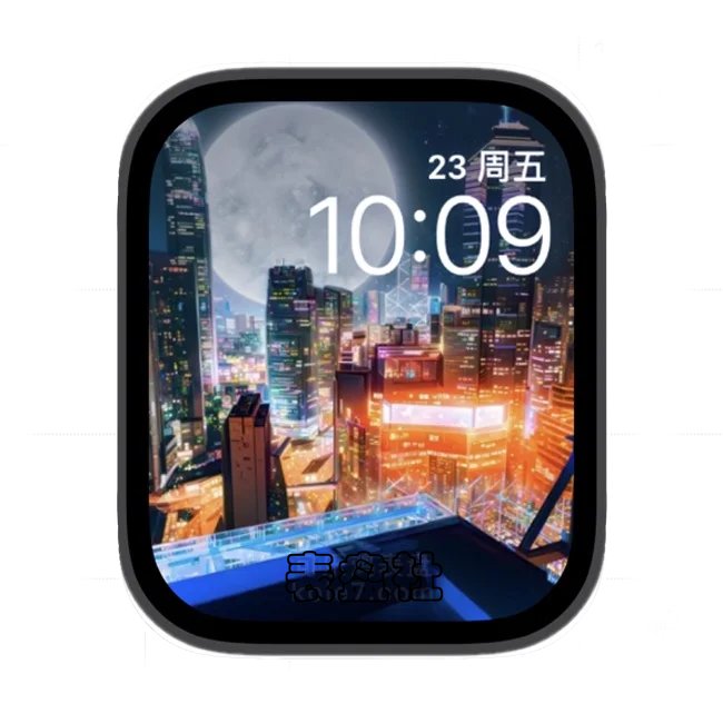 城市高楼夜景苹果手表iwatch壁纸表盘