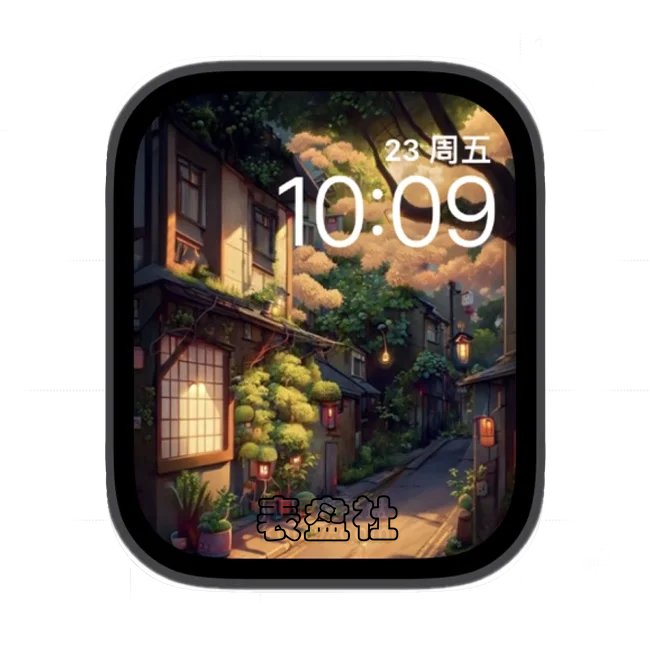 3D街巷景色苹果手表iwatch壁纸表盘