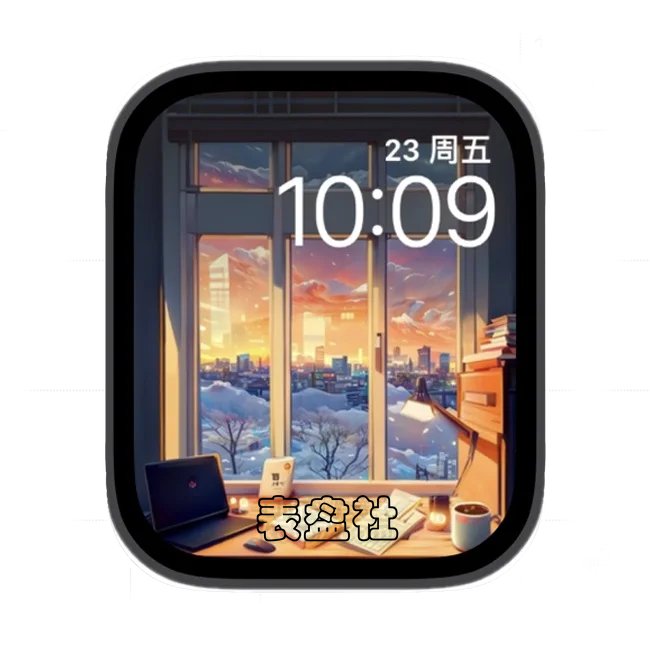 室外城市日落黄昏苹果手表iwatch壁纸表盘