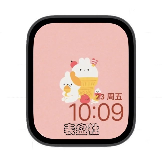 可爱小白熊苹果手表iwatch壁纸表盘