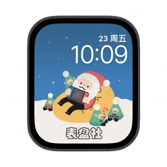 圣诞老人苹果手表iwatch壁纸表盘