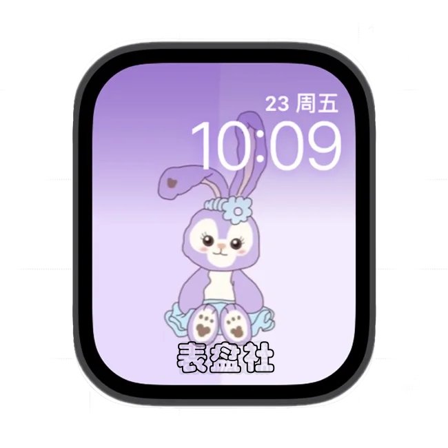 漂亮小蓝兔苹果手表iwatch壁纸表盘