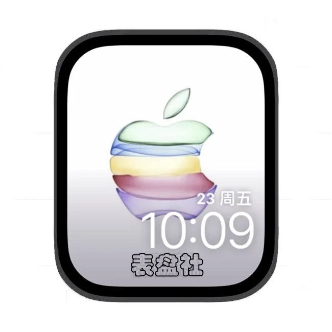 色彩苹果logo苹果手表iwatch壁纸表盘