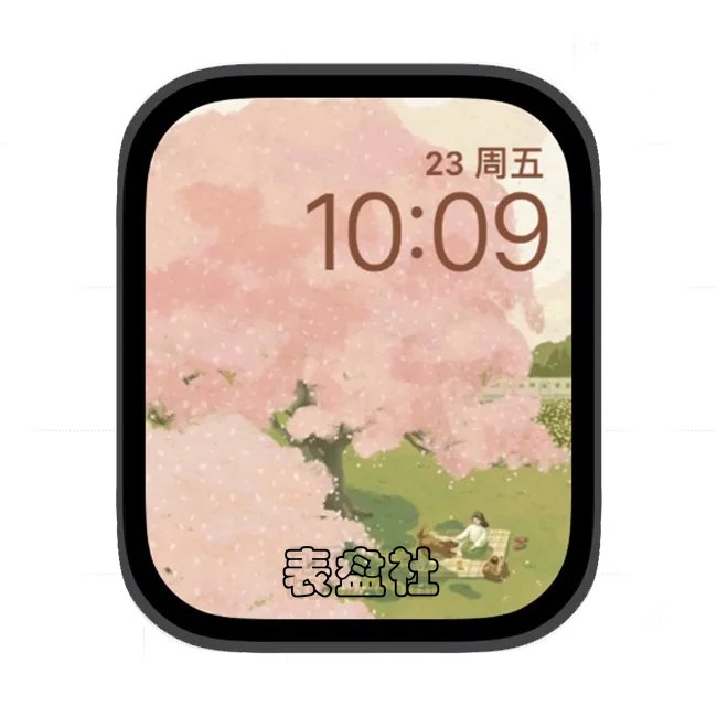 卡通插画苹果手表iwatch壁纸表盘