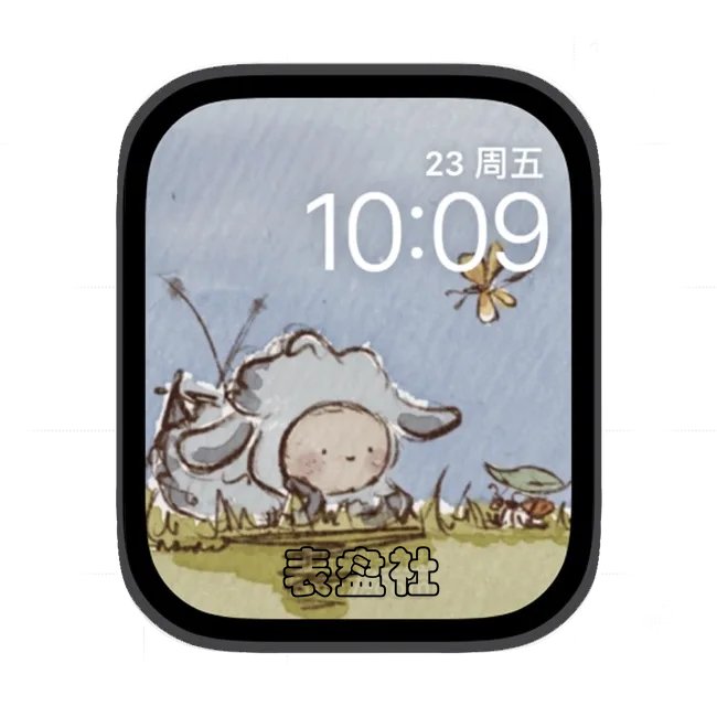 小绵羊苹果手表iwatch壁纸表盘