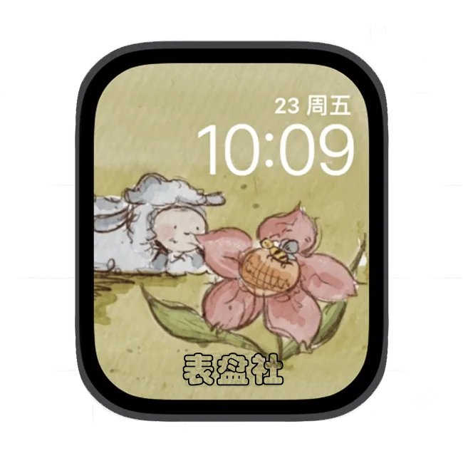 小白羊苹果手表iwatch壁纸表盘