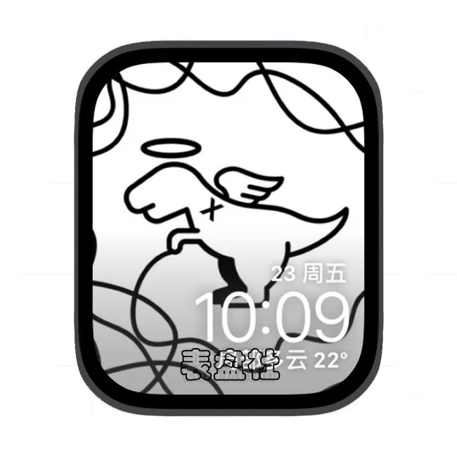 简笔画龙苹果手表iwatch壁纸表盘