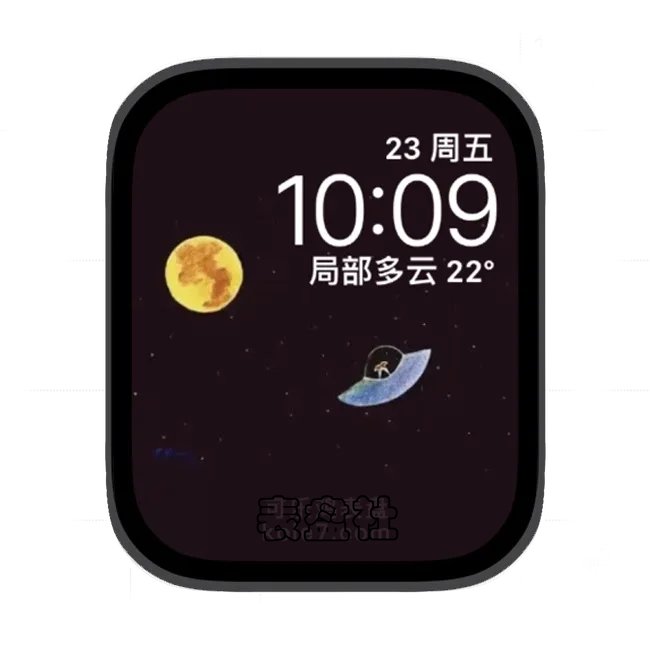 插画苹果手表iwatch壁纸表盘
