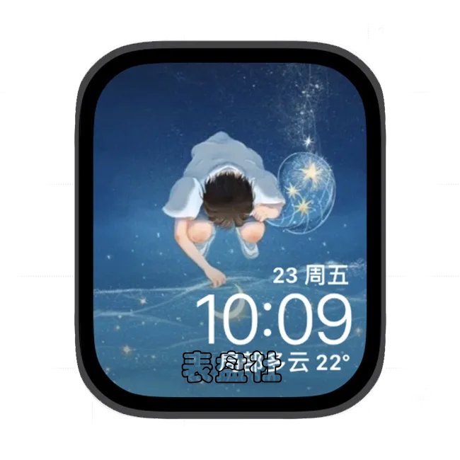 人物插画苹果手表iwatch壁纸表盘