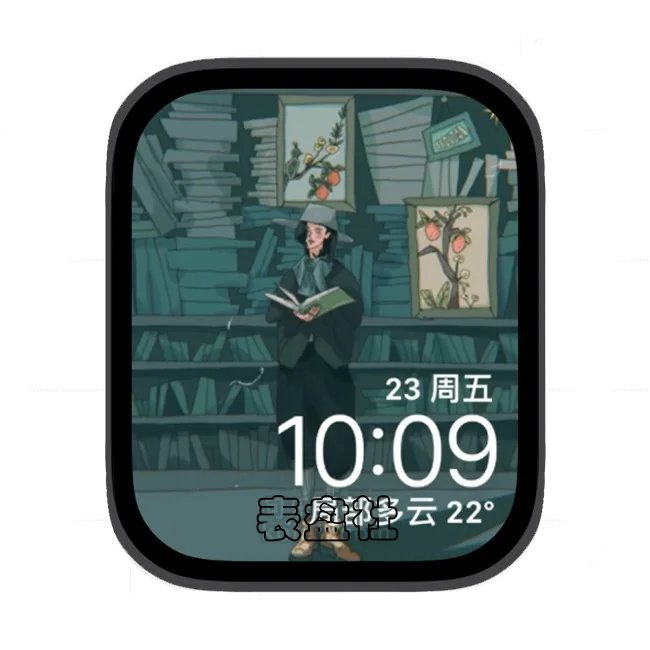 人物插画苹果手表iwatch壁纸表盘