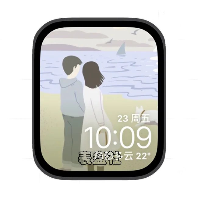 人物插画苹果手表iwatch壁纸表盘