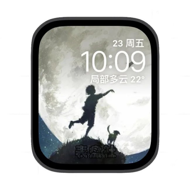 人物插画苹果手表iwatch壁纸表盘