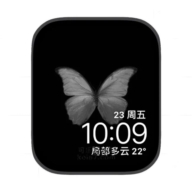 蝴蝶插画苹果手表iwatch壁纸表盘