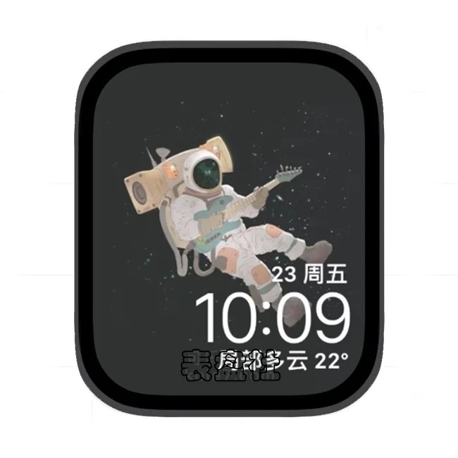 弹唱宇航员插画苹果手表iwatch壁纸表盘