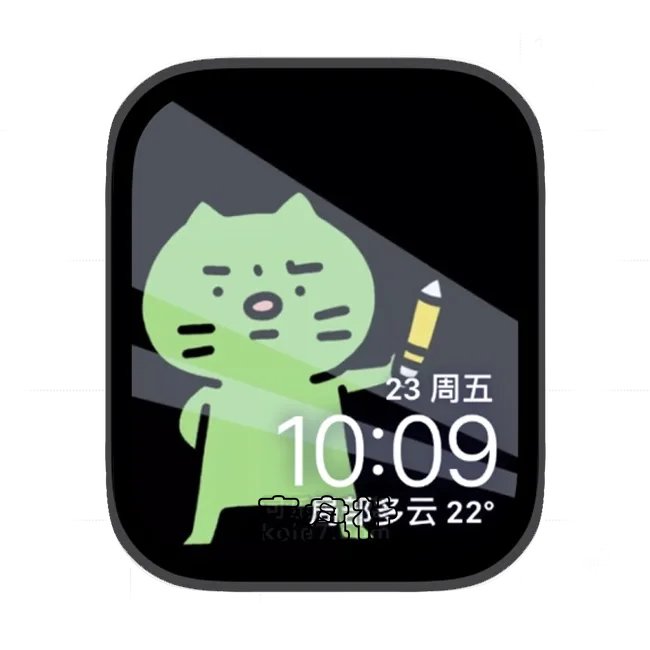 动漫卡通焦虑猫苹果手表iwatch壁纸表盘