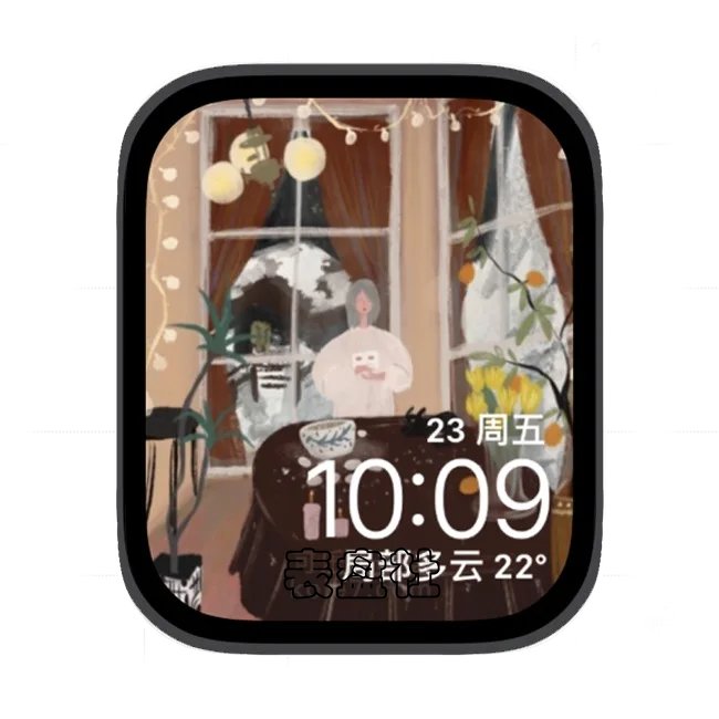 人物插画苹果手表iwatch壁纸表盘