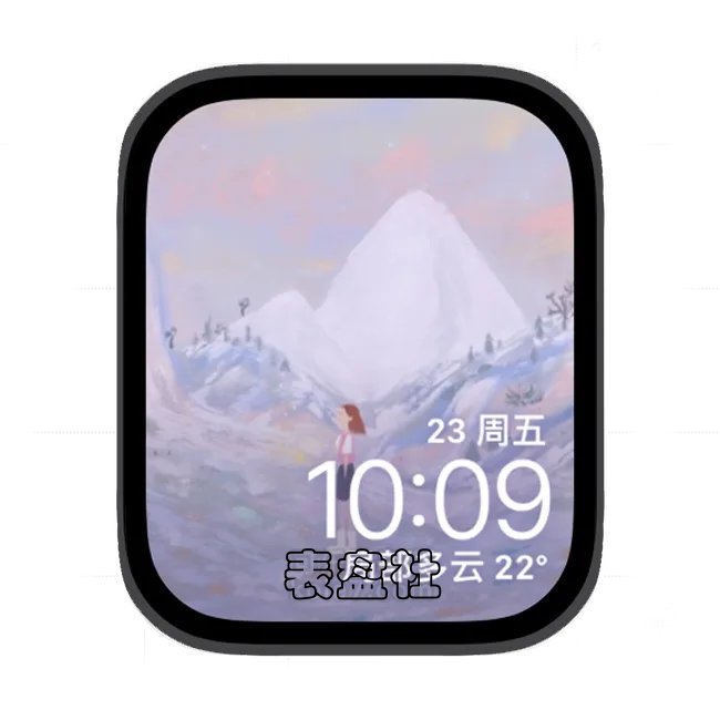 人物插画苹果手表iwatch壁纸表盘