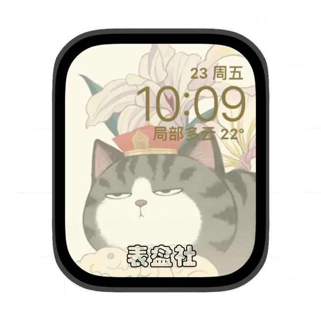抖音犯困猫苹果手表iwatch壁纸表盘