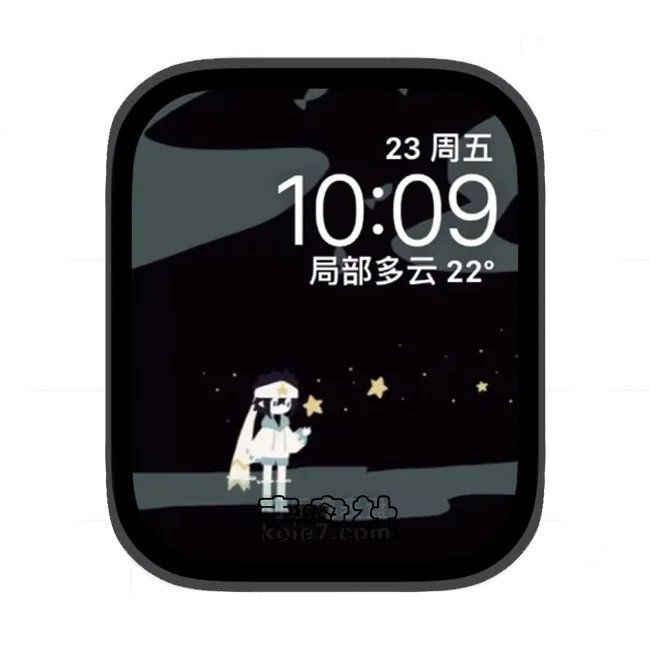 人物插画苹果手表iwatch壁纸表盘