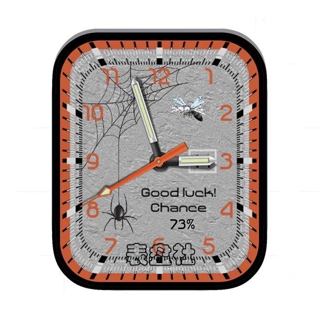 蜘蛛网数字指针年历表盘