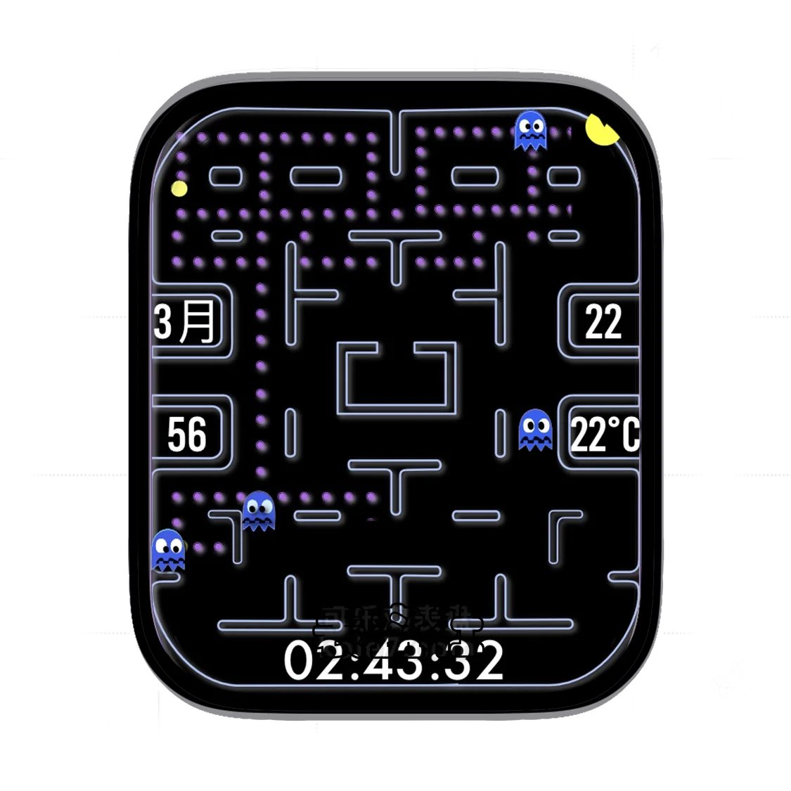 PacMan吃豆人经典小游戏表盘