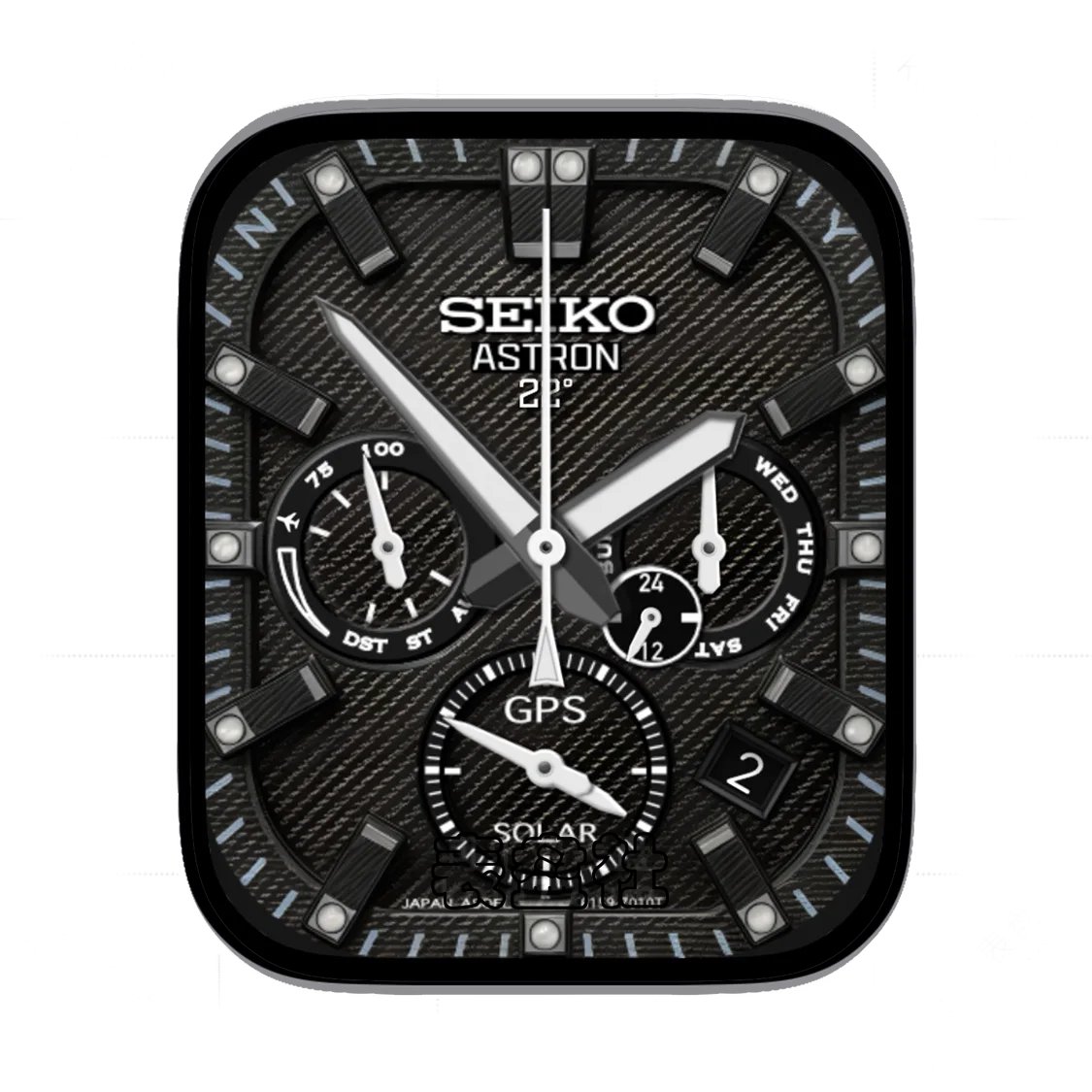 SEIKO精工酷黑碳纤维三盘式年历Ultra专用表盘