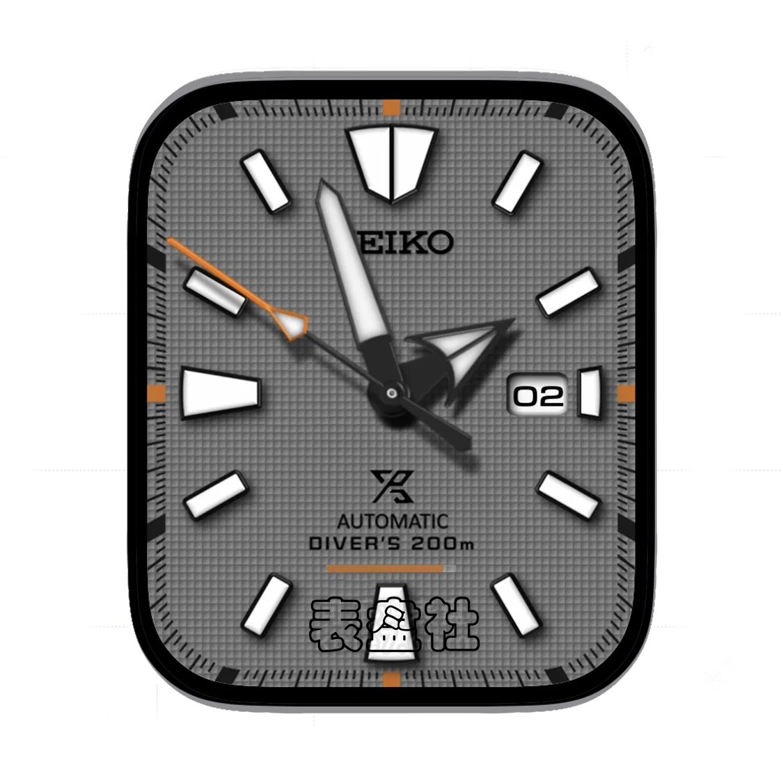 SEIKO精工网格灰简约年历表盘