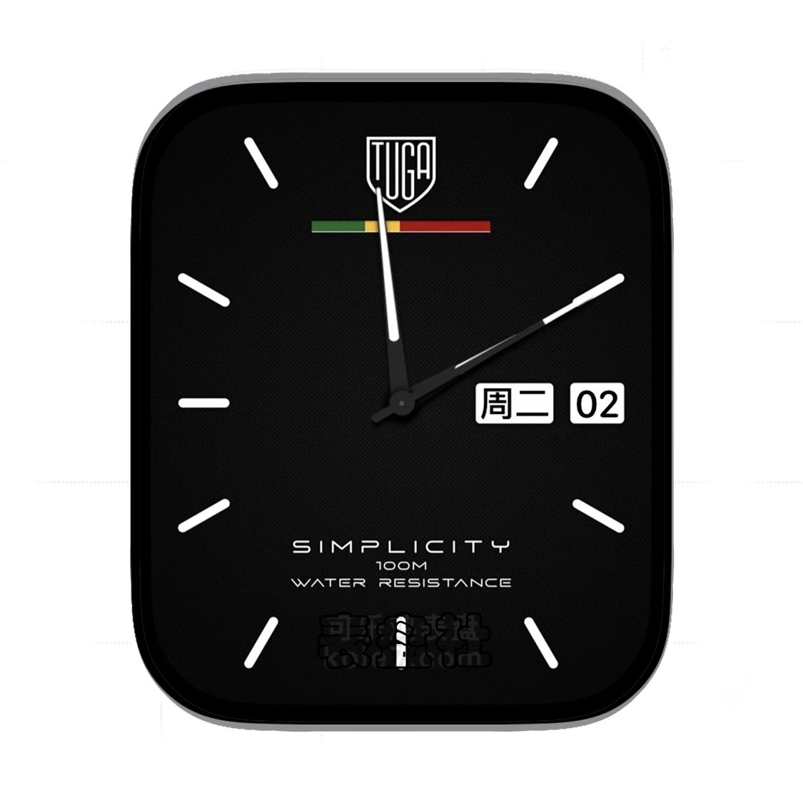 TUGA酷黑小网格简约表盘