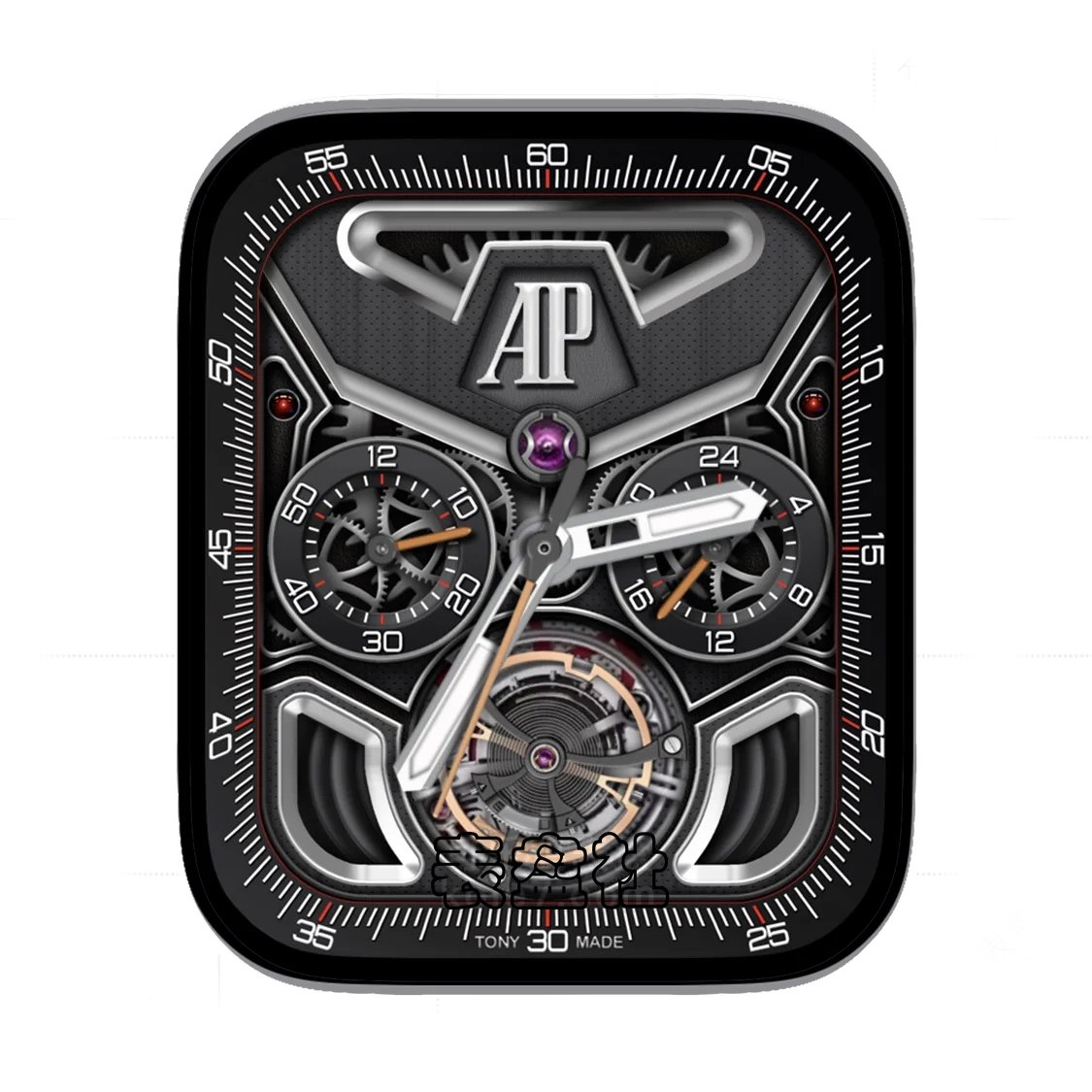 AP爱彼CODE 11.59系列自动上链浮动式陀飞轮计时码高级机械三盘式表盘