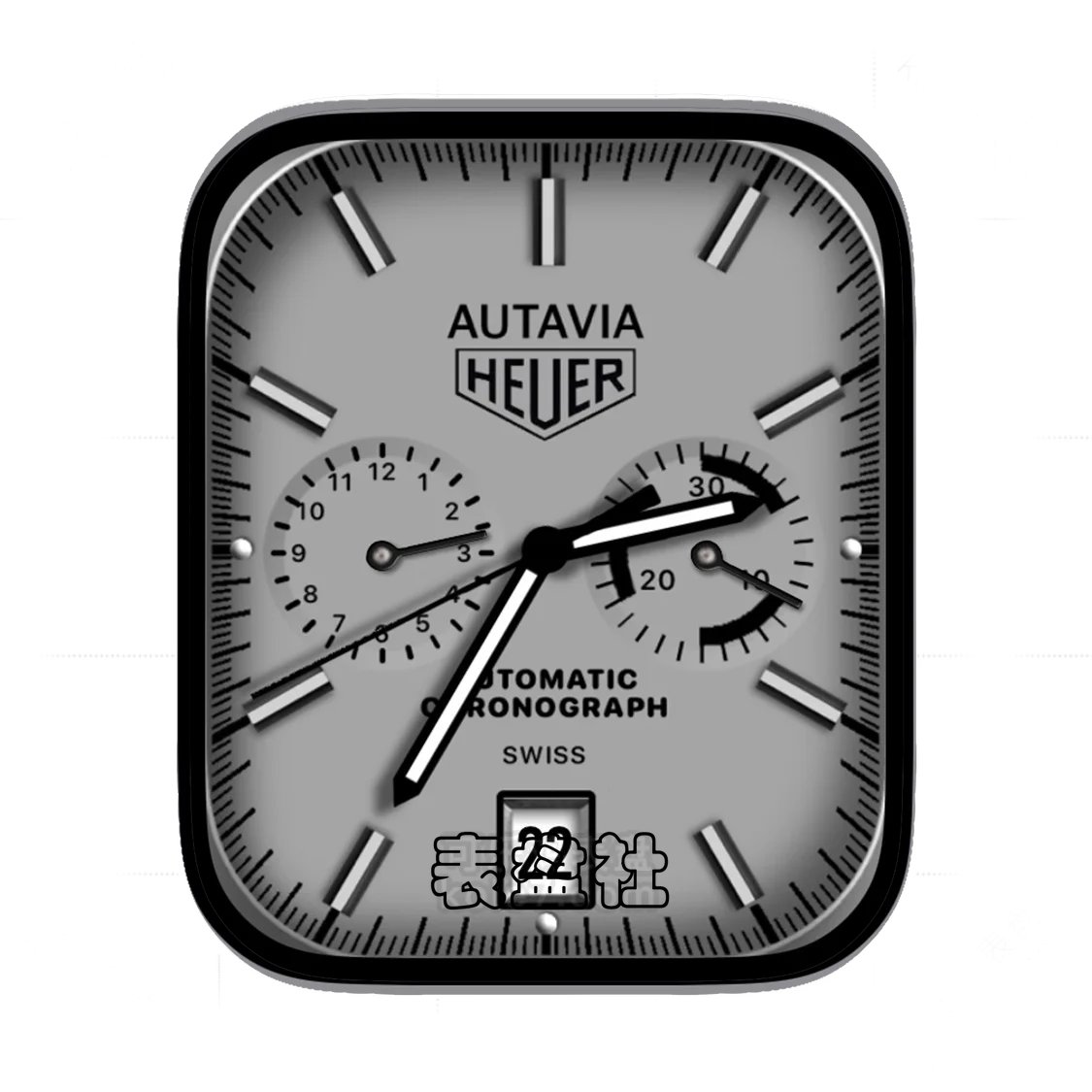 TAG Heuer AUTAVIA 泰格豪雅灰底双盘式年历Ultra专用表盘