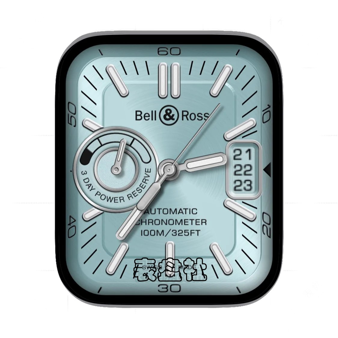Bell&Ross柏莱士典雅青金属拉丝表盘