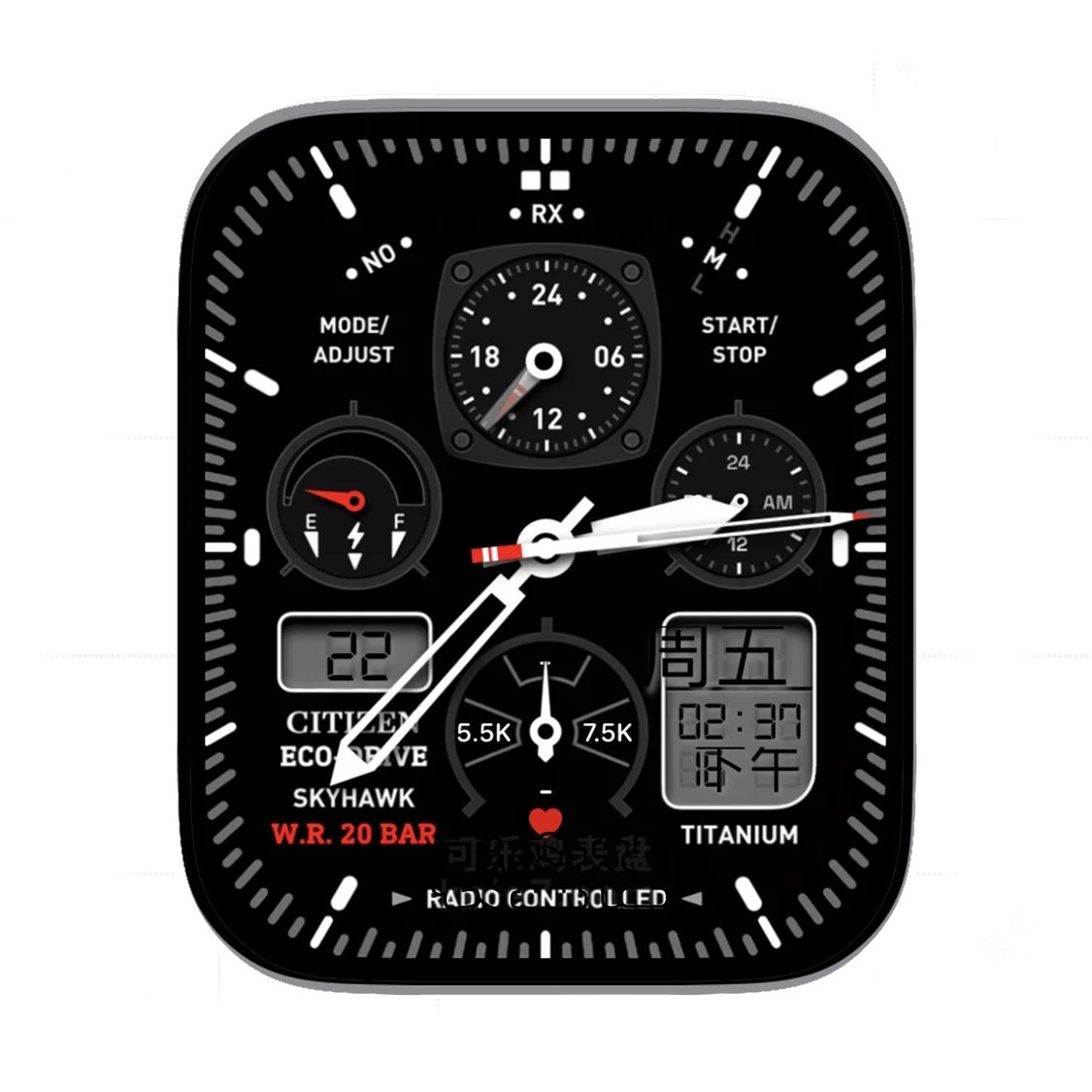 CITIZEN西铁城酷黑多功能显示Ultra专用表盘