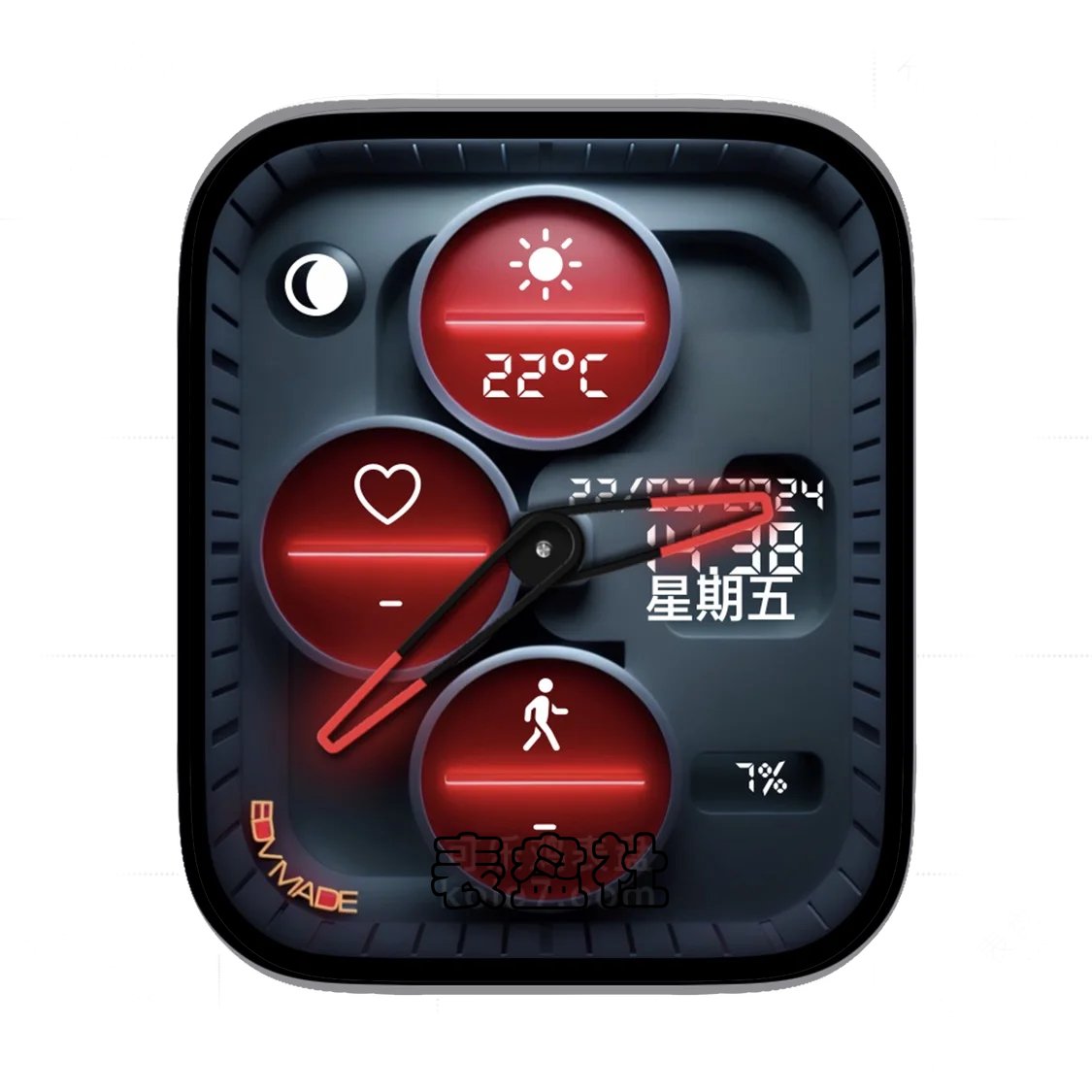 墨蓝简约多功能显示表盘