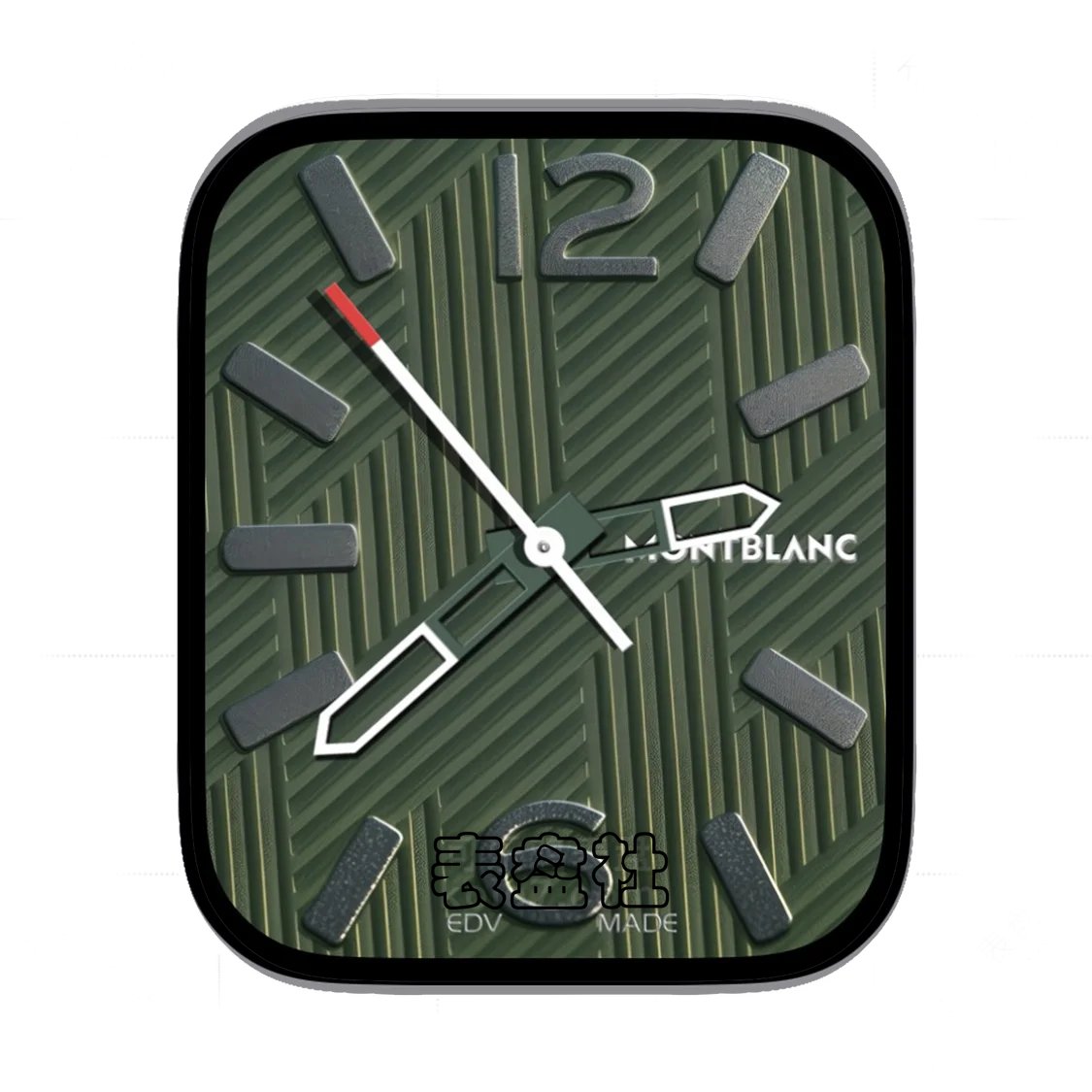montblanc万宝龙绿底方格子简约表盘