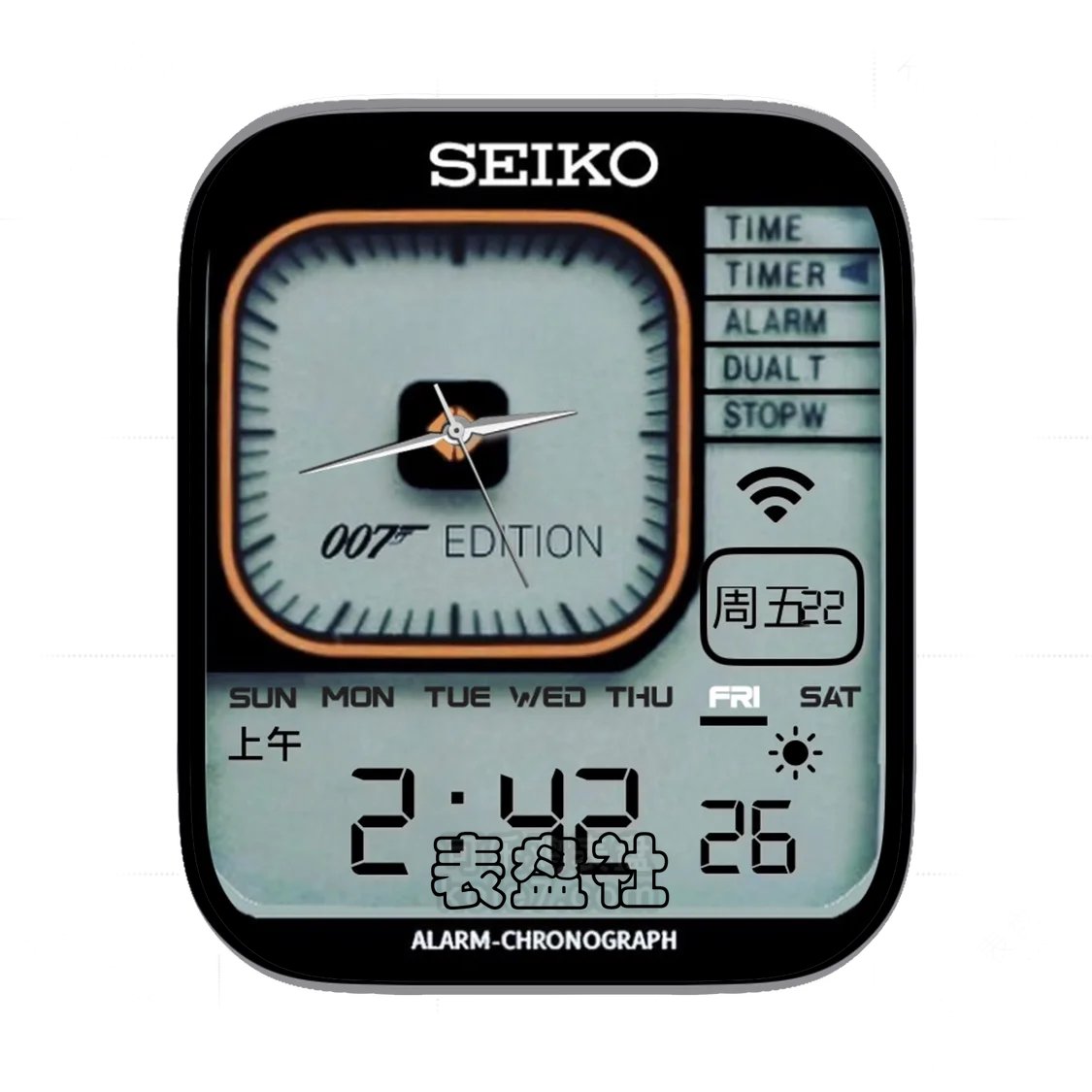 SEIKO精工复古简约数字表盘