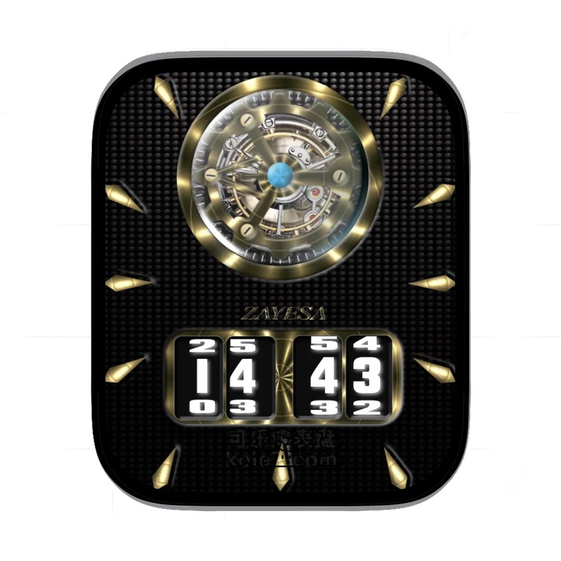 ZAYESA酷黑高级机械数字表盘