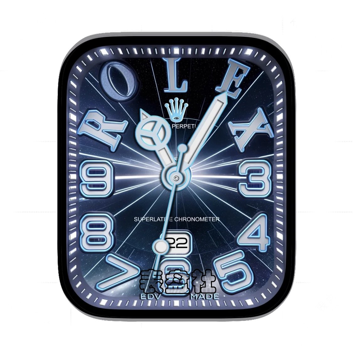 Rolex劳力士放射状数字字母年历表盘