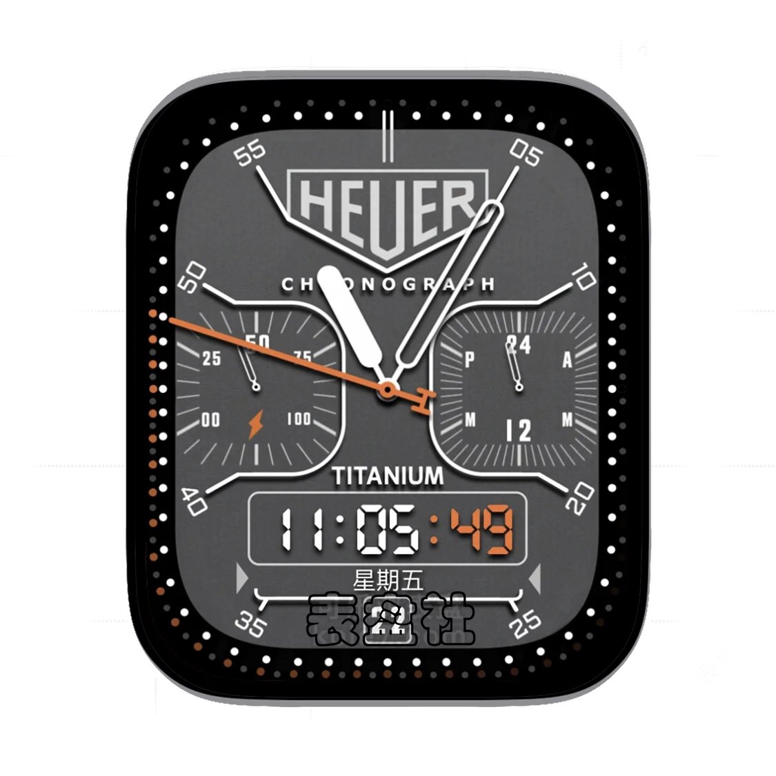 TAG-HEUER泰格豪雅灰底双盘式Ultra专用表盘