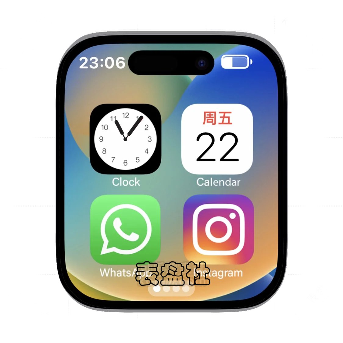 Apple苹果灵动岛app数字表盘